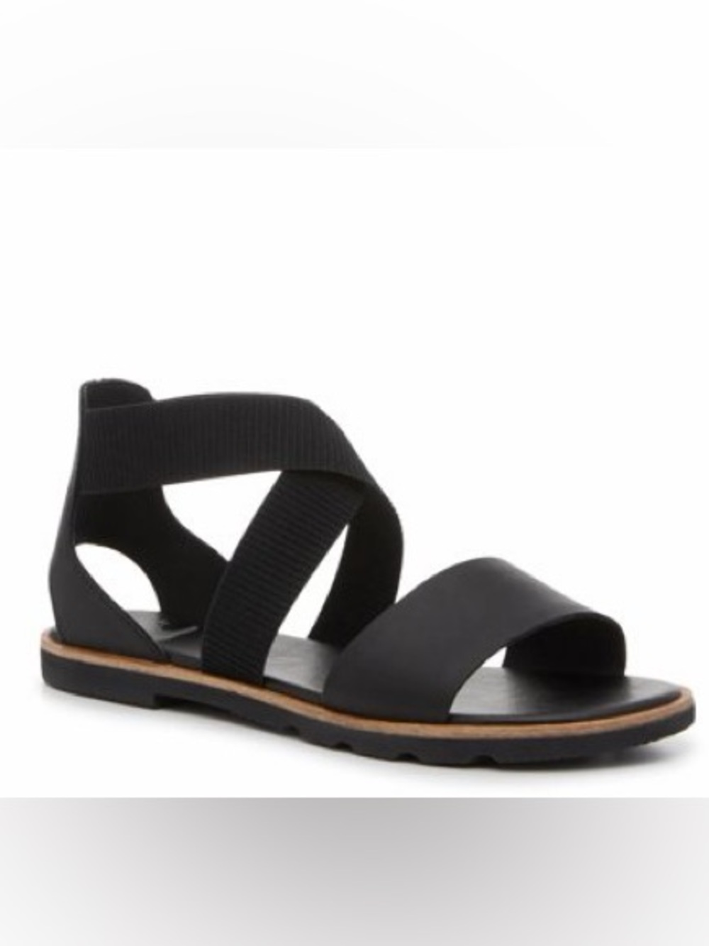 Sorel Ella III Black Sandal Size 8
